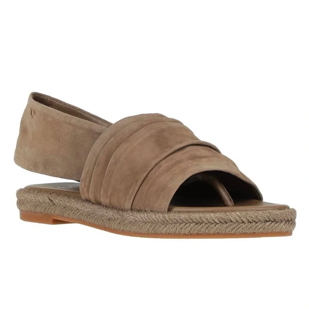 Tory Burch Suede Slingback Espadrilles In Leccio tan